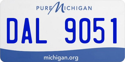 MI license plate DAL9051