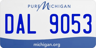 MI license plate DAL9053