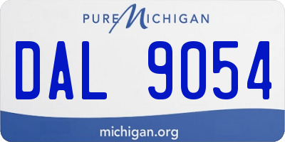 MI license plate DAL9054