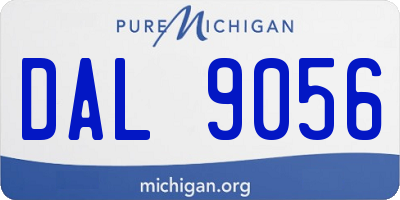 MI license plate DAL9056