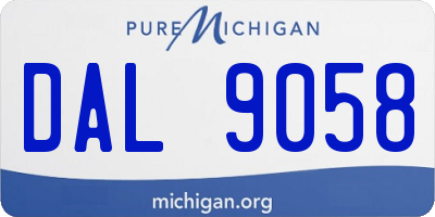 MI license plate DAL9058