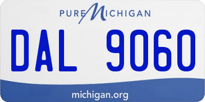 MI license plate DAL9060