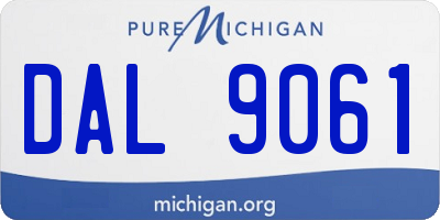 MI license plate DAL9061