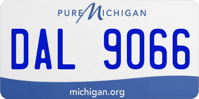 MI license plate DAL9066