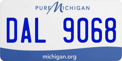 MI license plate DAL9068