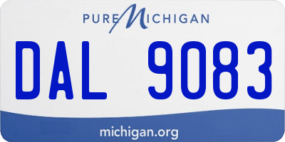 MI license plate DAL9083