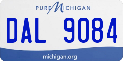 MI license plate DAL9084