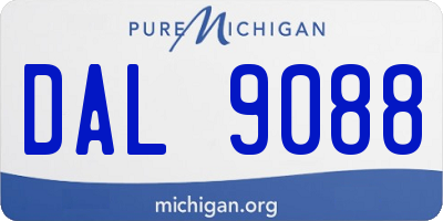 MI license plate DAL9088