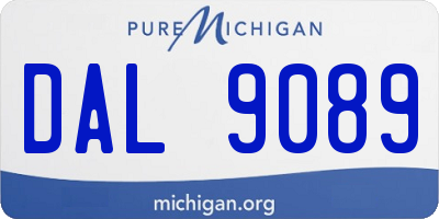 MI license plate DAL9089