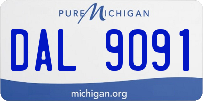 MI license plate DAL9091