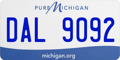 MI license plate DAL9092