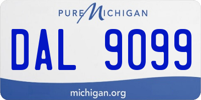 MI license plate DAL9099