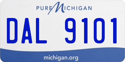 MI license plate DAL9101
