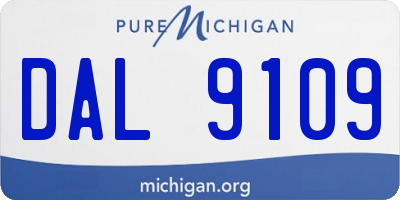 MI license plate DAL9109