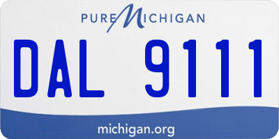 MI license plate DAL9111