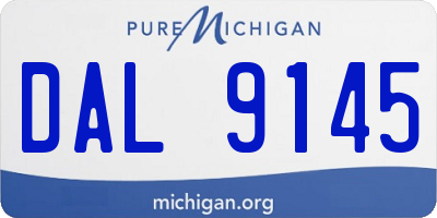 MI license plate DAL9145