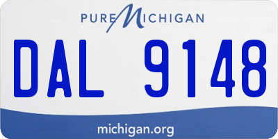 MI license plate DAL9148