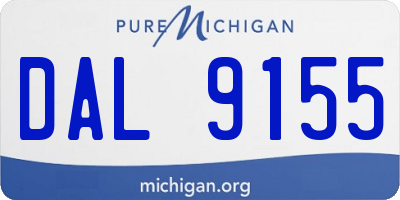 MI license plate DAL9155