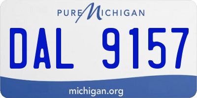 MI license plate DAL9157