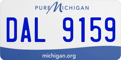 MI license plate DAL9159