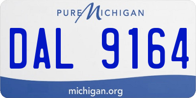 MI license plate DAL9164