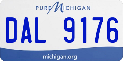 MI license plate DAL9176