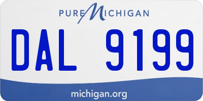 MI license plate DAL9199