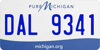 MI license plate DAL9341