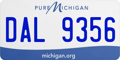 MI license plate DAL9356