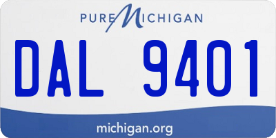 MI license plate DAL9401