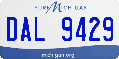 MI license plate DAL9429