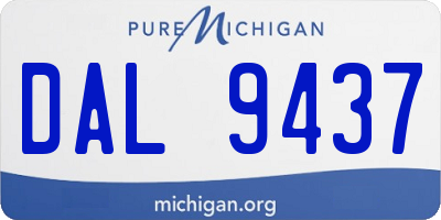 MI license plate DAL9437