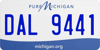 MI license plate DAL9441