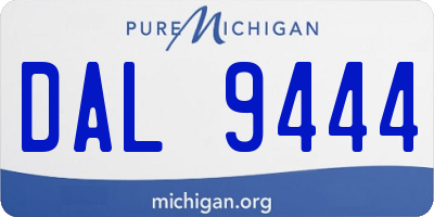 MI license plate DAL9444