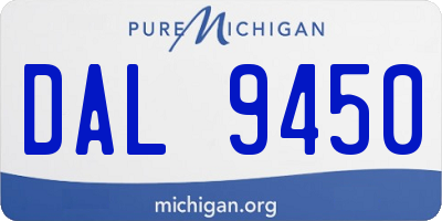 MI license plate DAL9450