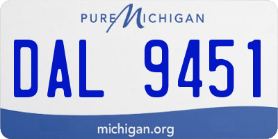 MI license plate DAL9451