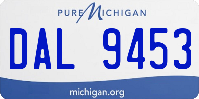 MI license plate DAL9453