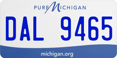 MI license plate DAL9465