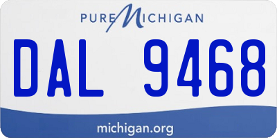 MI license plate DAL9468
