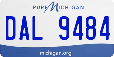 MI license plate DAL9484