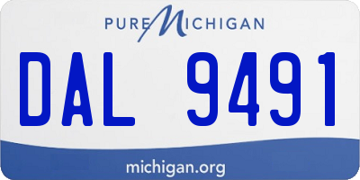 MI license plate DAL9491