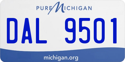 MI license plate DAL9501