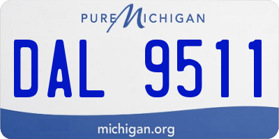 MI license plate DAL9511