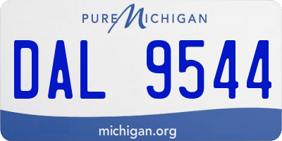 MI license plate DAL9544