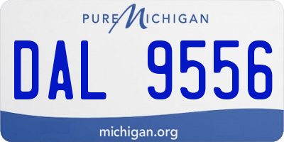 MI license plate DAL9556