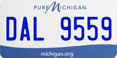 MI license plate DAL9559