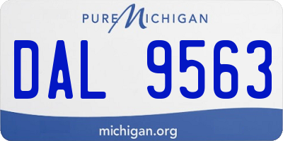 MI license plate DAL9563