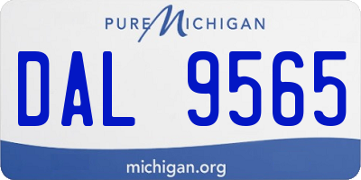 MI license plate DAL9565
