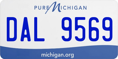 MI license plate DAL9569