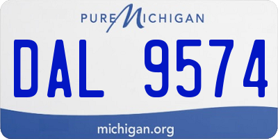 MI license plate DAL9574